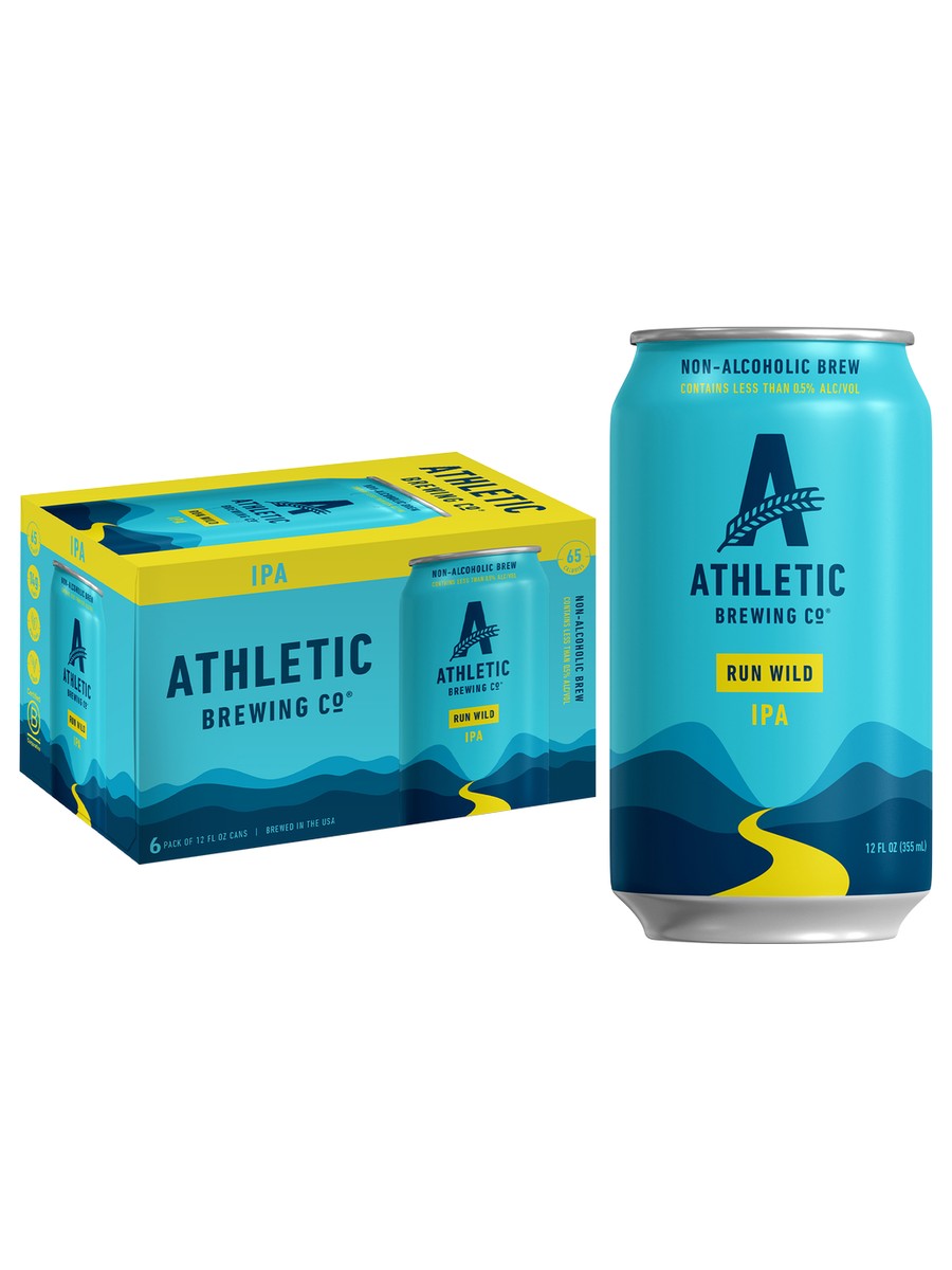 Athletic Brewing Non Alcoholic Run Wild Ipa 6 PACK CANS