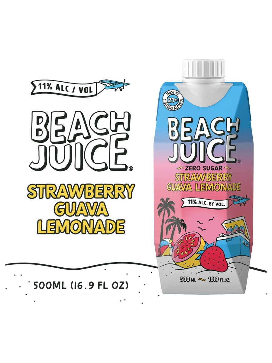 Beach Juice Strawberry Guava Lemonade 16.9oz Tetra