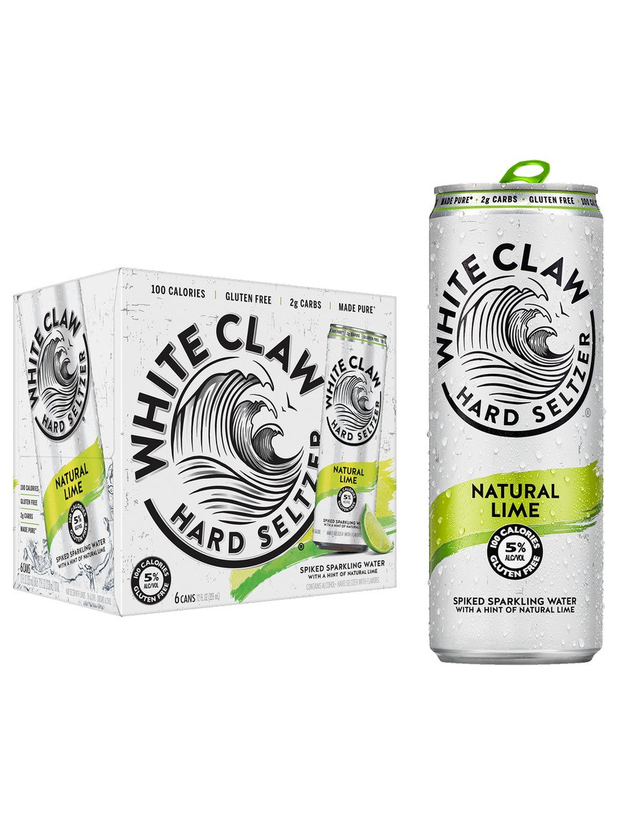 White Claw Natural Lime 6 PACK CANS