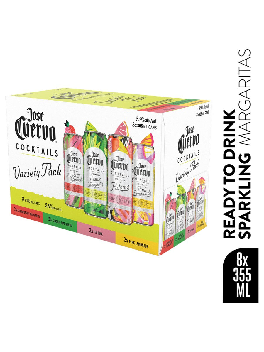 Jose Cuervo Sparkling Cocktails Variety Pack 8 Pack