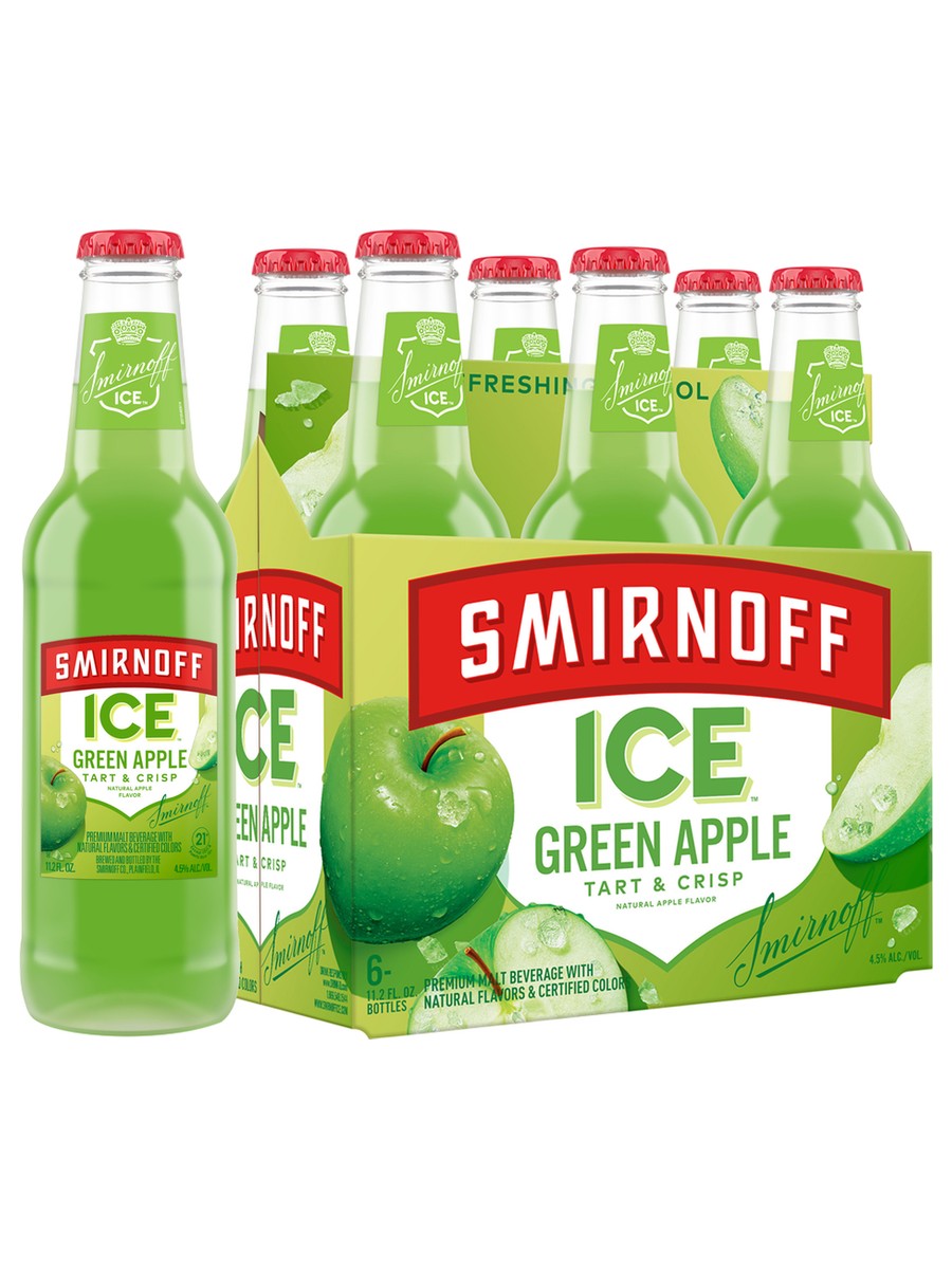 Smirnoff Ice Green Apple 6 PACK BTLS