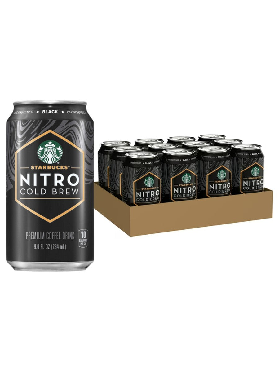 Starbucks Nitro Cold Brew Black Unsweetened 9.6oz DEP