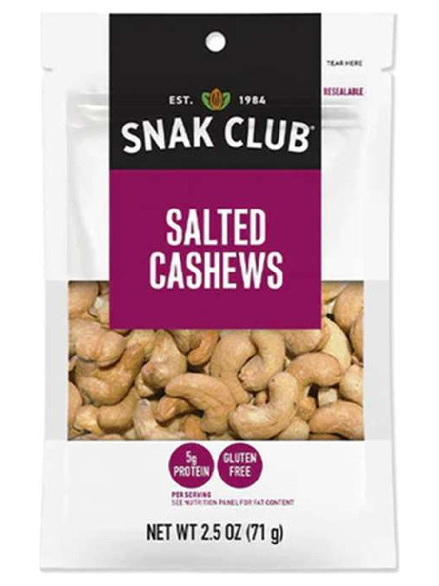 Snak Club Salted Cashews 2.5oz