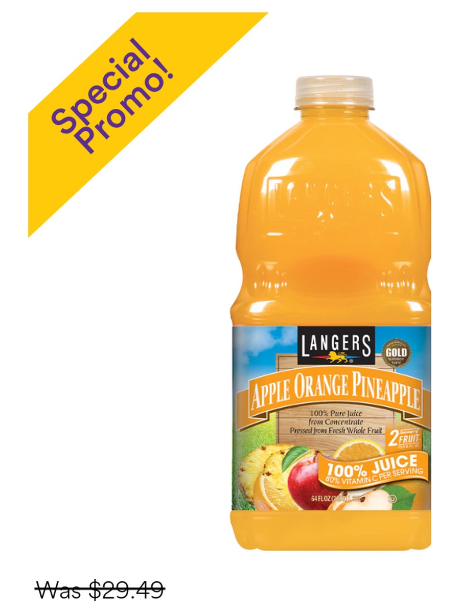 Langers Apple Orange Pineapple 64oz DEP