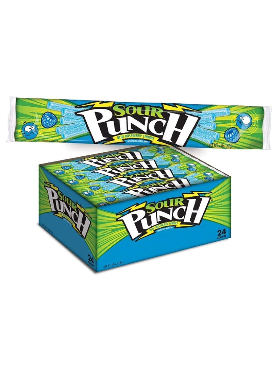 Sour Punch Straws Blue Raspberry 2oz