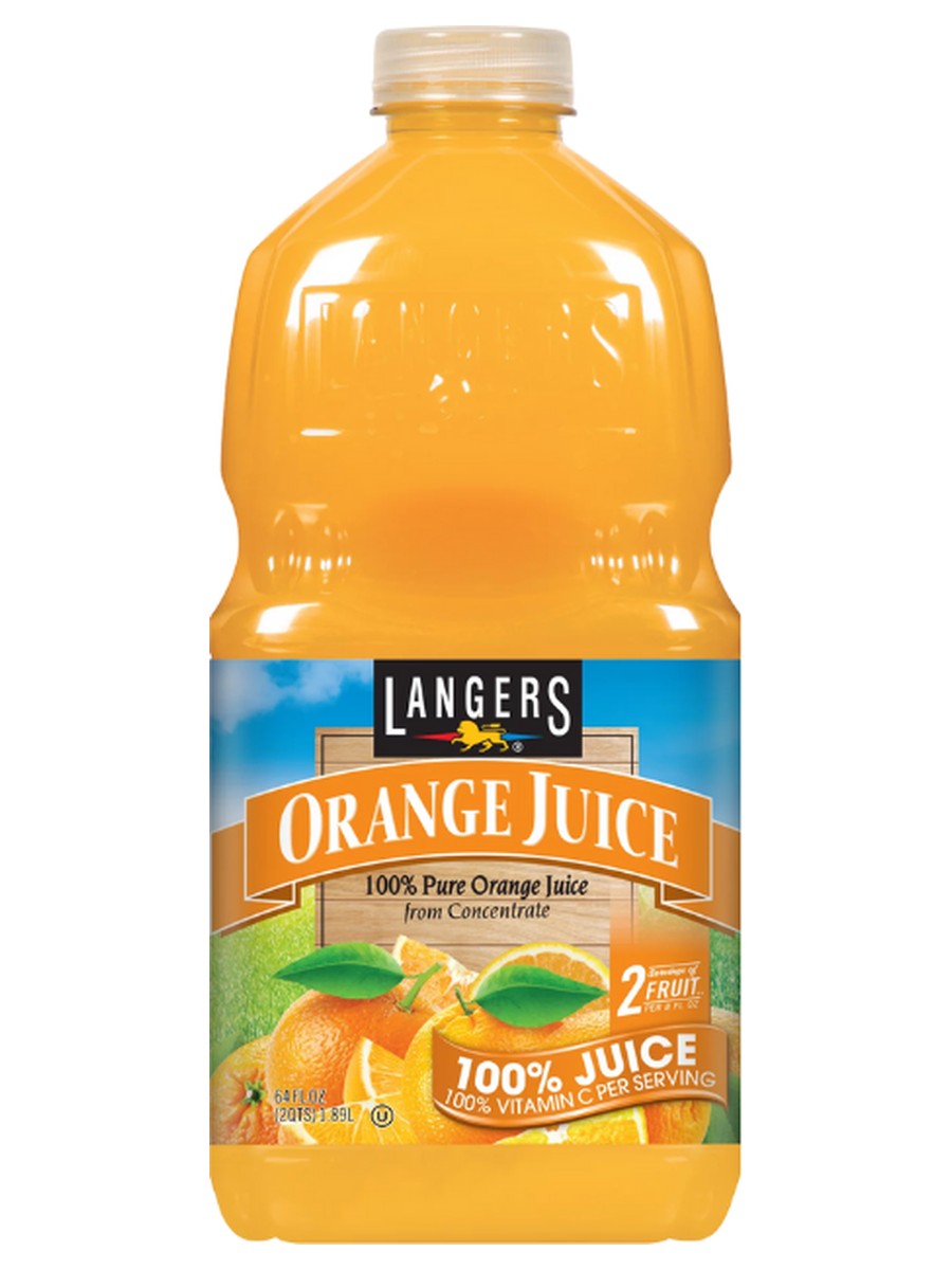 Langers Orange Juice 64oz DEP
