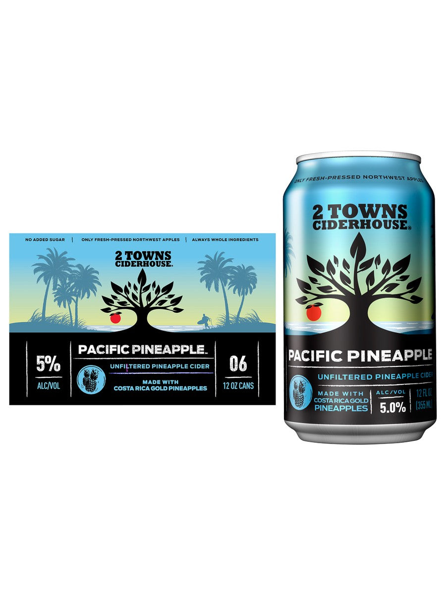 2 Towns Ciderhouse Pacific Pineapple 6 PACK CANS