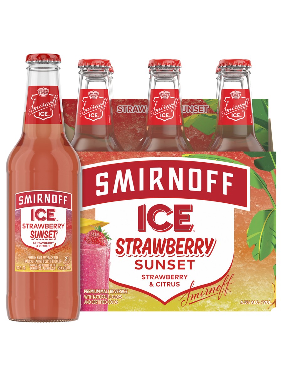 Smirnoff Ice Strawberry Sunset 6 PACK BTLS