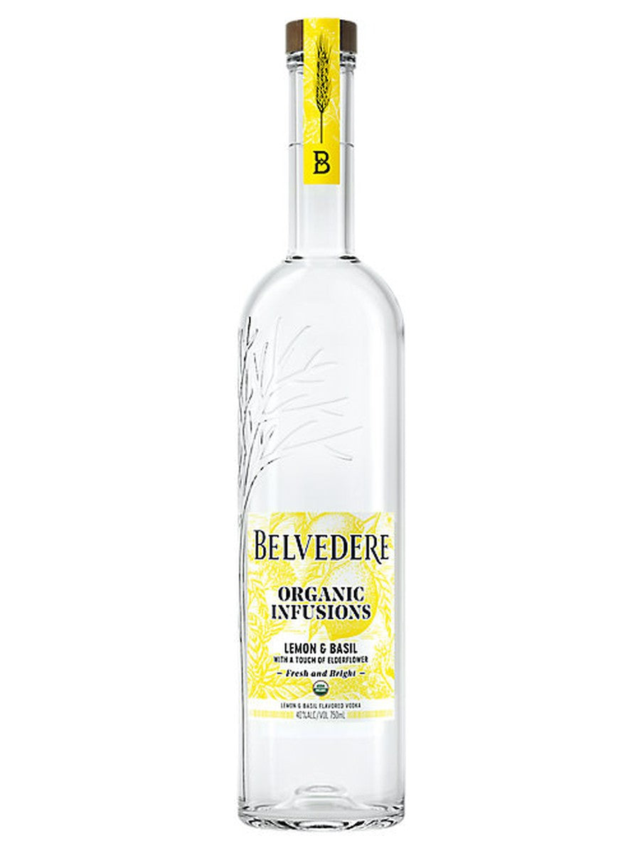 Belvedere Organic Lemon & Basil 750ML